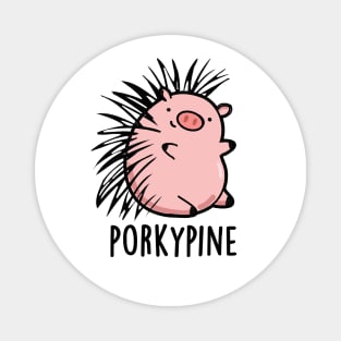 Porky-pine Cute Porcupine Pig Pun Magnet